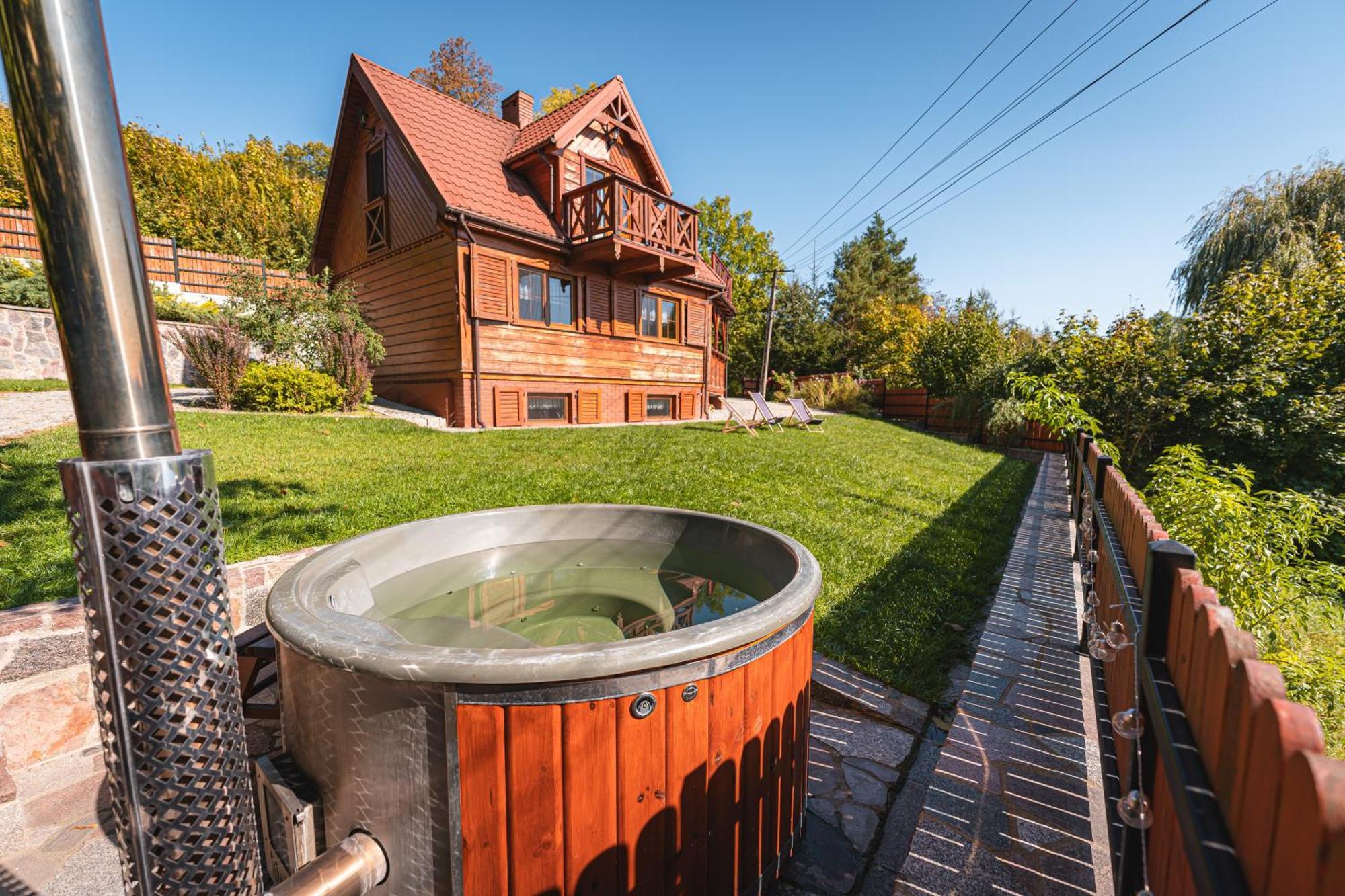 Bug Na Skarpie - Domek Wypoczynkowy Z Jacuzzi I Kominkiem Drohiczyn Kültér fotó
